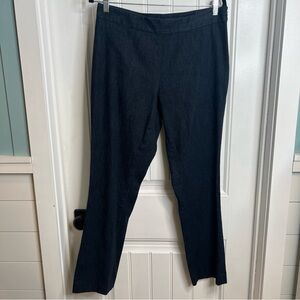 Theory Women's Kick Zip Dark Blue Skinny‎ Ponte Denim Jeans. Size 12.